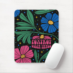 Tapis De Souris Foxtrot Delta Tango Flower Boho