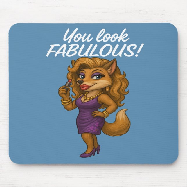Tapis De Souris Foxy en violet (Devant)