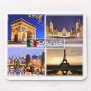 Tapis De Souris FR France - Paris par nuit - Arc de Triomphe