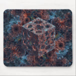 Tapis De Souris Fractal Cube With Mandelbrot Cutout<br><div class="desc">Fractal Cube With Mandelbrot Cutout - Mouse Pad 
Includes A Chaotic Fractal Background Mandelbulber Style</div>