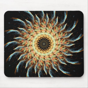Tapis De Souris Fractal Tournesol Mousepad