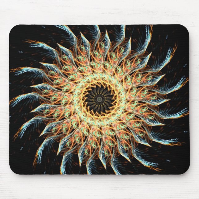 Tapis De Souris Fractal Tournesol Mousepad (Devant)