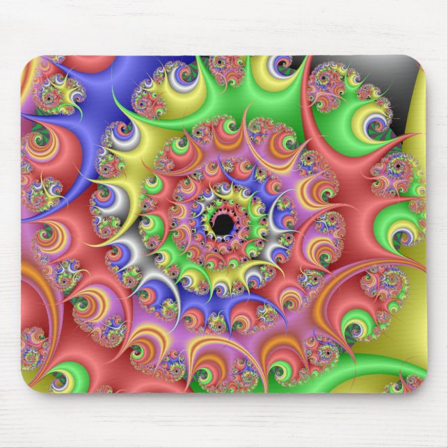 Tapis De Souris Fractale de spirale d'oeuf de pâques (Devant)