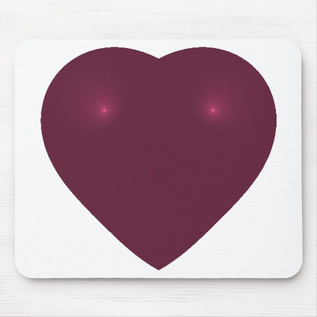 Tapis De Souris Fractale du coeur rouge (Devant)