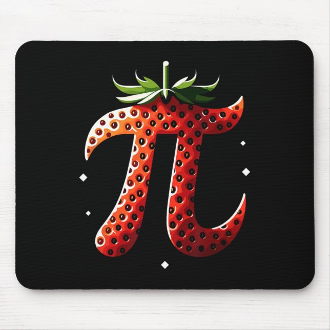 Tapis De Souris Fraise Pi Day Drôle enseignant en mathématiques 3. (Devant)