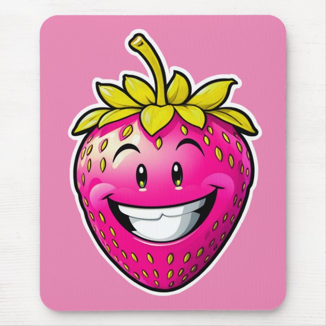 Tapis De Souris Fraise rose (Devant)