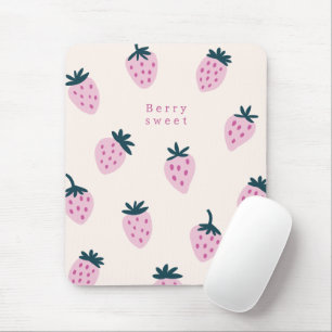 Tapis De Souris Fraises rose