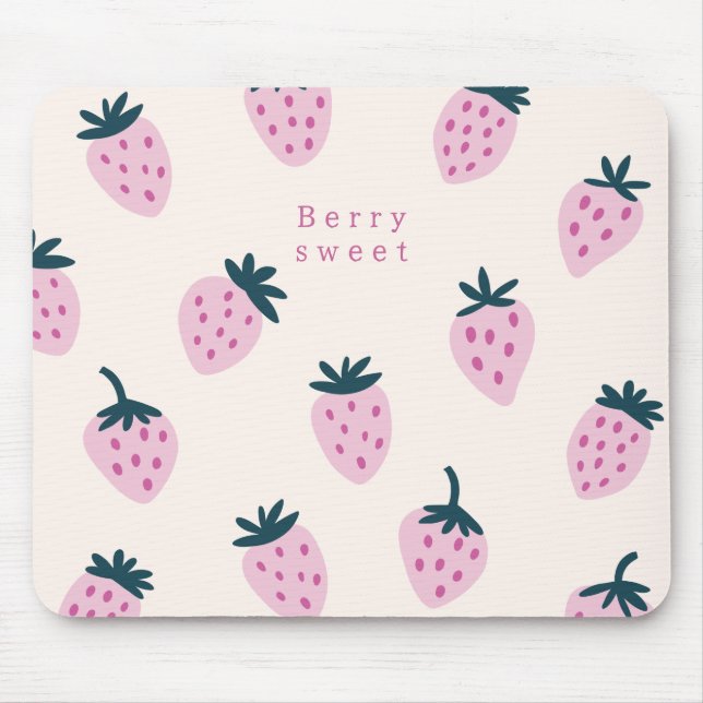 Tapis De Souris Fraises rose (Devant)