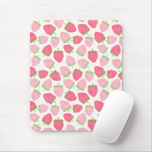 Tapis De Souris Fraises roses et preppy fruitées