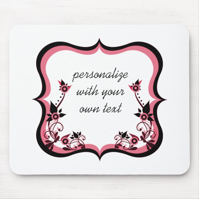 Tapis De Souris Frame Floral Sassy Mousepad, Rose (Devant)