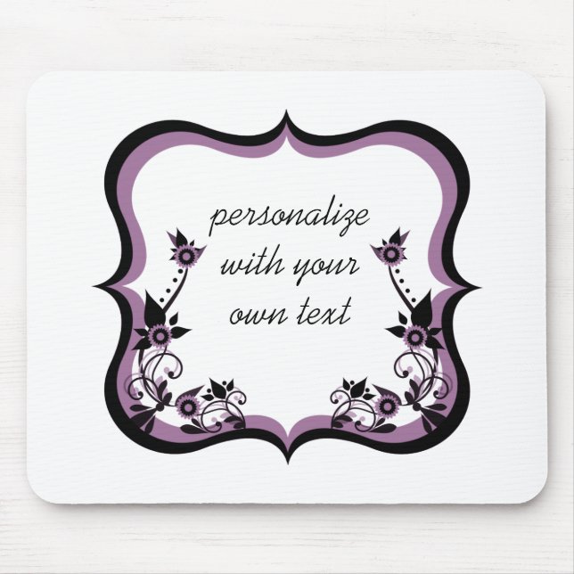 Tapis De Souris Frame Floral Sassy Mousepad, Violet (Devant)