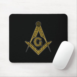 Tapis De Souris Franc-maçon (noir et or)