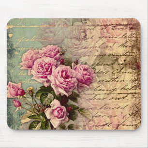 Tapis De Souris francais chic, shabby chic, roses roses roses, flo