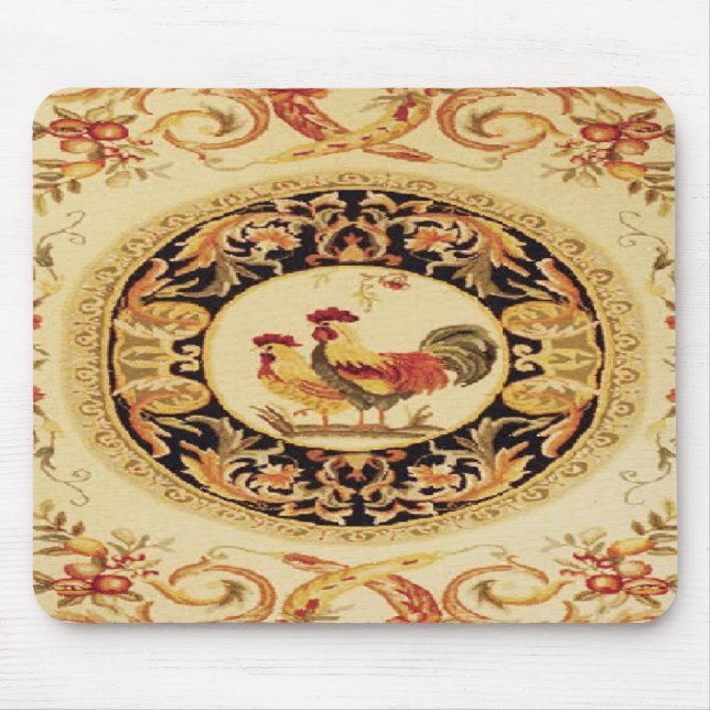 Tapis de souris français de conception de coq et (Devant)