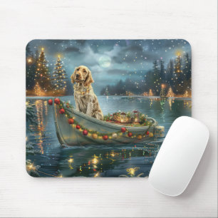 Tapis De Souris Français Setter Christmas Festive Voyage