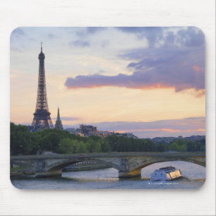 Tapis De Souris France, Paris, bateau-tour sur la Seine, Eiffel