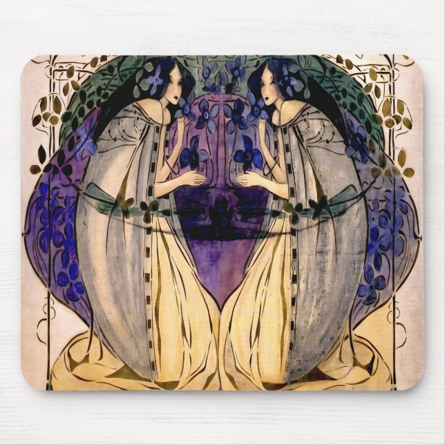 Tapis De Souris Frances MacDonald - Printemps (Devant)