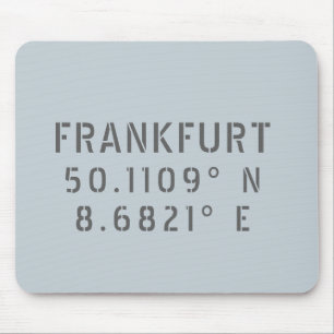 Tapis De Souris Francfort Latitude & Longitude