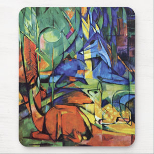 Tapis De Souris Franz Marc - cerf commun dans la forêt (ii)