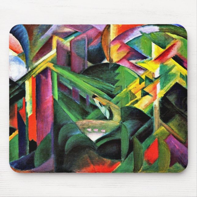 Tapis De Souris Franz Marc - Cerf dans un jardin de monastères (Devant)