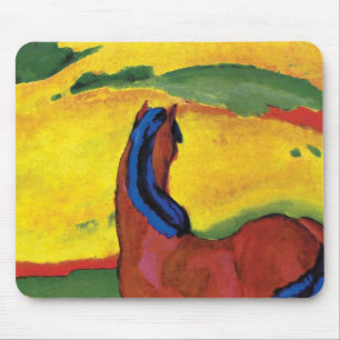 Tapis De Souris Franz Marc - Cheval Dans Une Peinture Paysagère