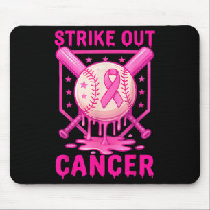Tapis De Souris Frapper le cancer du sein Baseball Sensibilisation