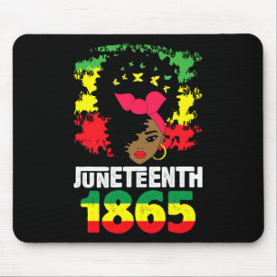 Tapis De Souris Freeish depuis 1865 Melanin Black Girlwomen 1865