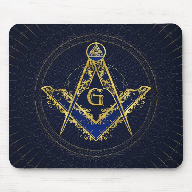 Tapis De Souris Freemasonry symbol Square and Compasses (Devant)