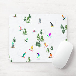 Tapis De Souris Freeride Snowboarder Illustration de snowboard