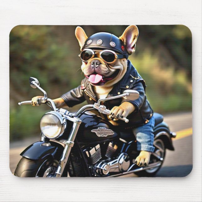 Tapis De Souris French Bulldog "Frenchie" sur la carte de souris m (Devant)