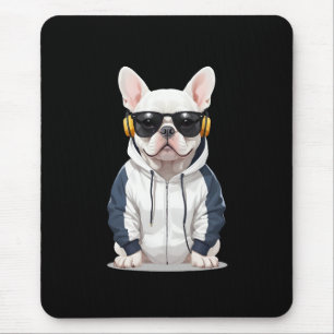 Tapis De Souris French Bulldog Portant Sweat - shirt à capuche Fun