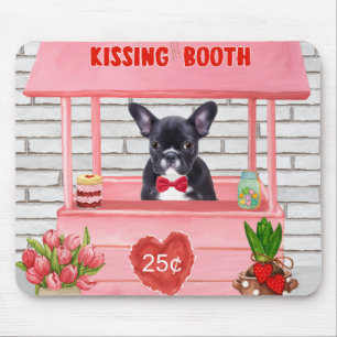 Tapis De Souris French Bulldog Valentine's Day Kissing Booth