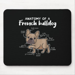 Tapis De Souris Frenchie Gift  Anatomie D'Un Cadeau De Chien À Ba