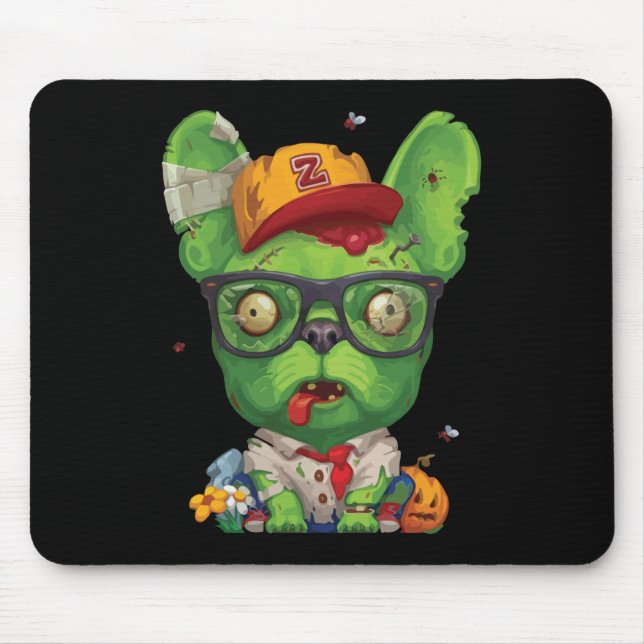 Tapis De Souris Frenchie Gift | Zombie French Bulldog (Devant)