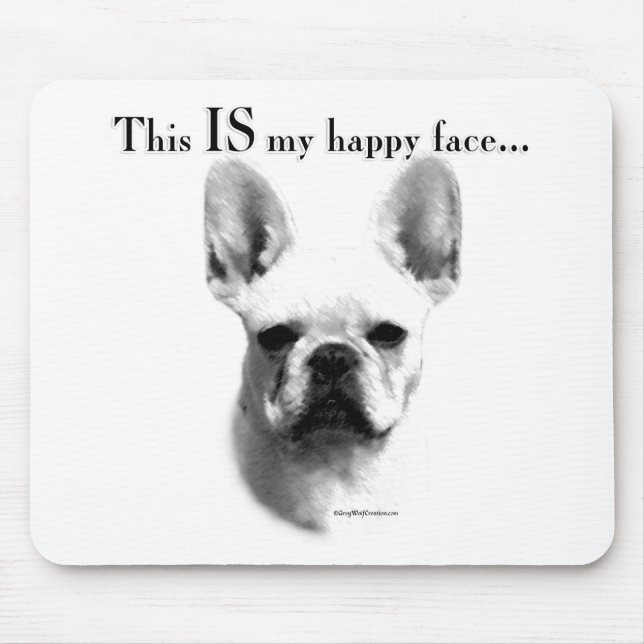Tapis De Souris Frenchie Happy Face (Devant)
