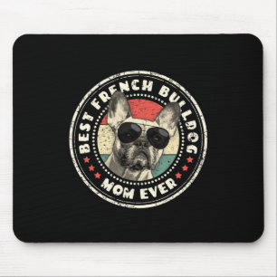 Tapis De Souris Frenchie Mom Ever Retro Français Bulldog Lover Pro
