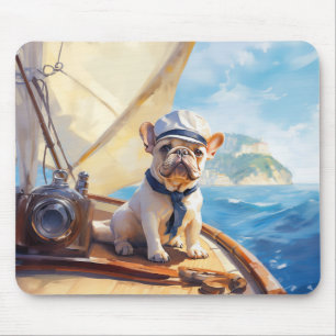 Tapis De Souris Frenchie sur un yacht