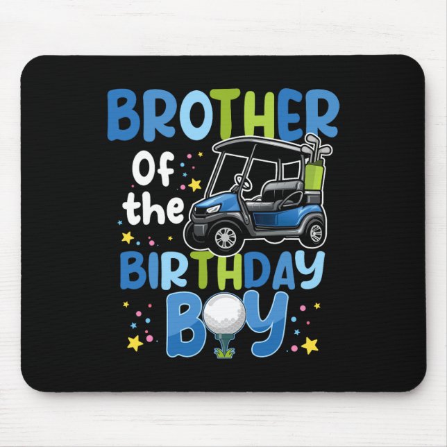 Tapis De Souris Frère De L'Anniversaire Boy Golf Theme Matching P (Devant)