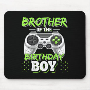 Tapis De Souris Frère du garçon d'anniversaire correspondant jeu v