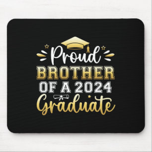 Tapis De Souris Frère d'un diplômé de 2024 Diplômé senior Hommes B