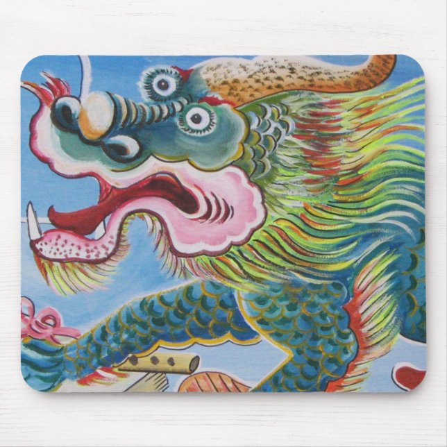 Tapis De Souris Fresque chinoise Foo Dog / Lion Guardian (Devant)