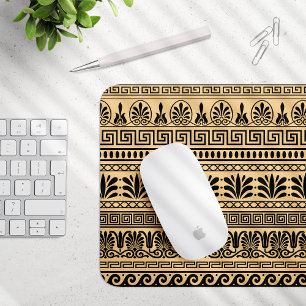 Tapis De Souris Fret grec, Motif méditerranéen, Brown