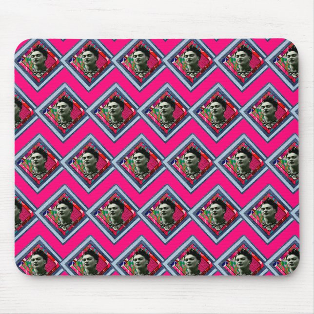Tapis De Souris Frida Kahlo Retro Denim Diamond (Devant)