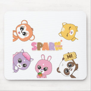 Tapis De Souris Frienz animal joyeux : Personnages joués pour enfa
