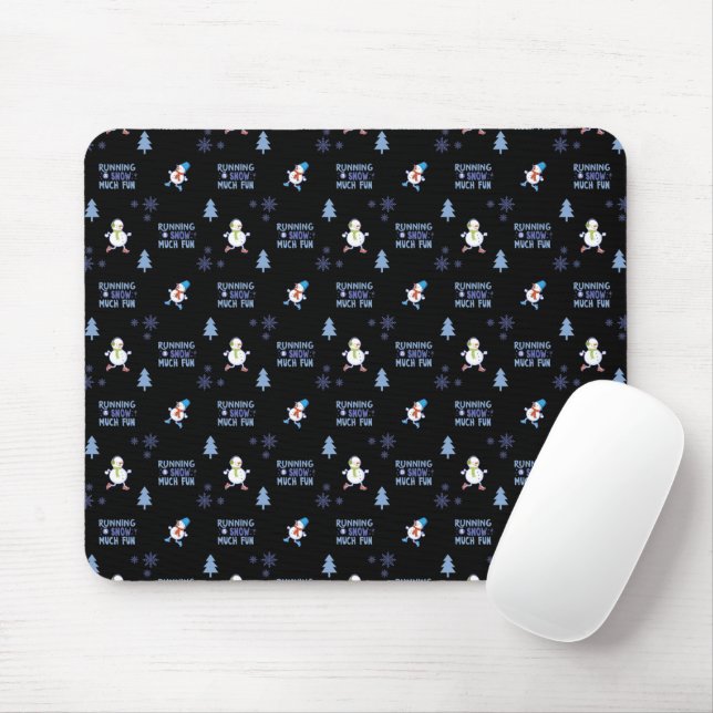 Tapis De Souris Froid Météo Courir Noël Snowman (Avec souris)
