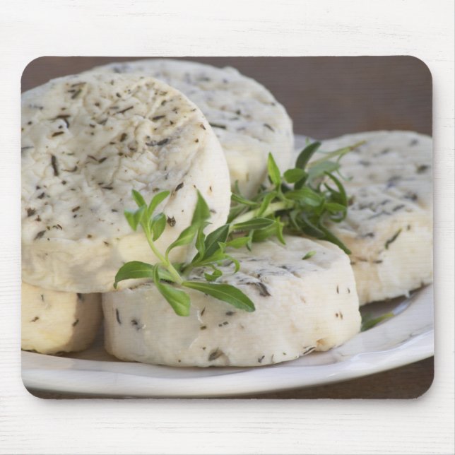 Tapis De Souris Fromage de chèvre français - chèvre - avec des her (Devant)