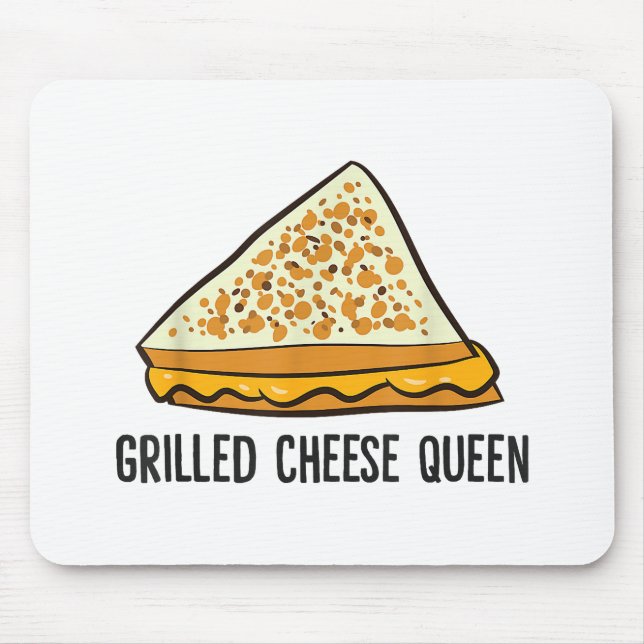 Tapis De Souris Fromage Grillé Queen Funny Fromage Grillé (Devant)