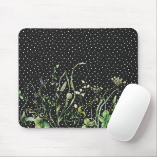 Tapis De Souris Frontière fleur sauvage Pois