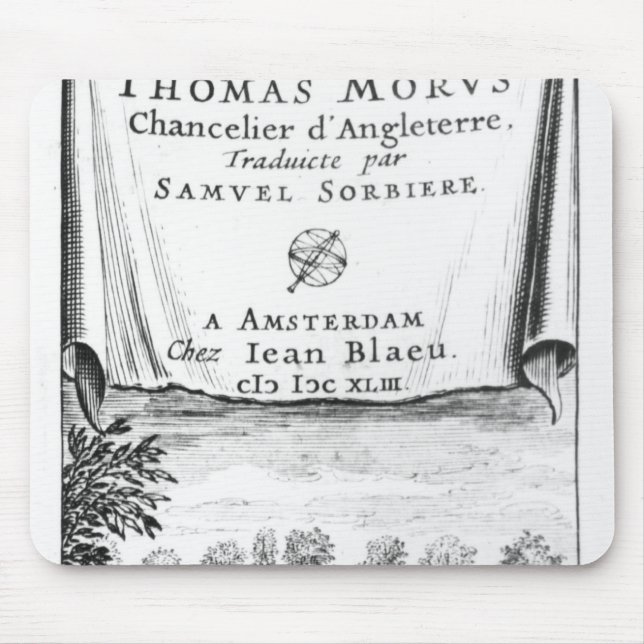 Tapis De Souris Frontispice, 'l'Utopie de Thomas More (Devant)