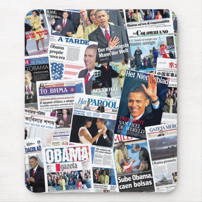 Tapis De Souris Frontpages d'International d'inauguration d'Obama (Devant)